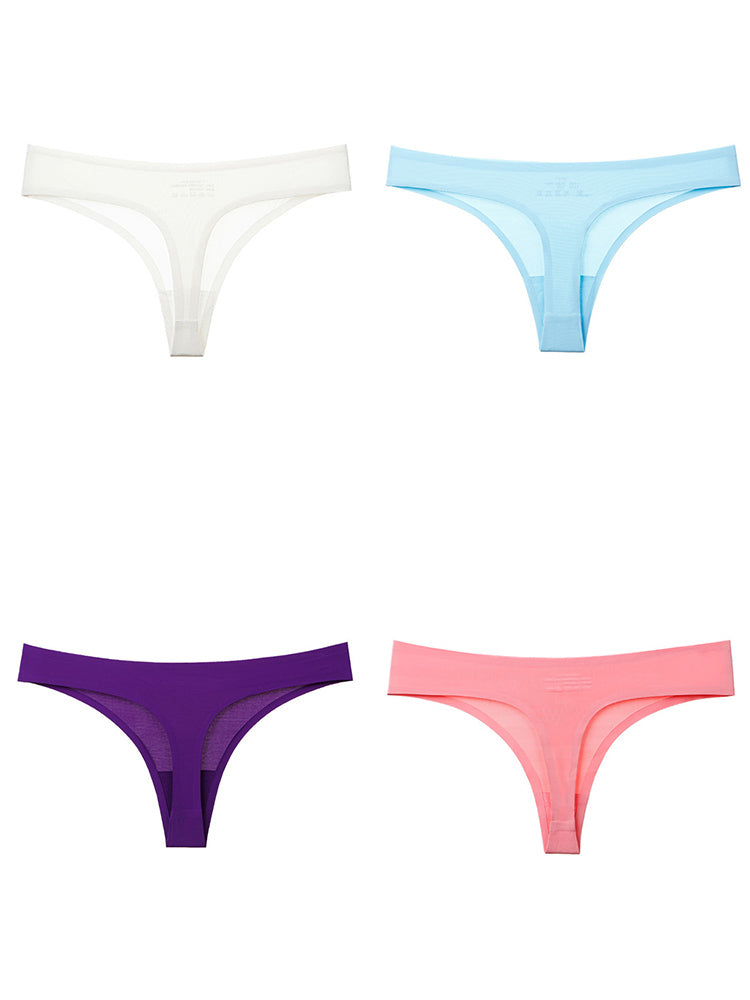 4-Pack Invisible Comfy Sexy Thongs G-Strings