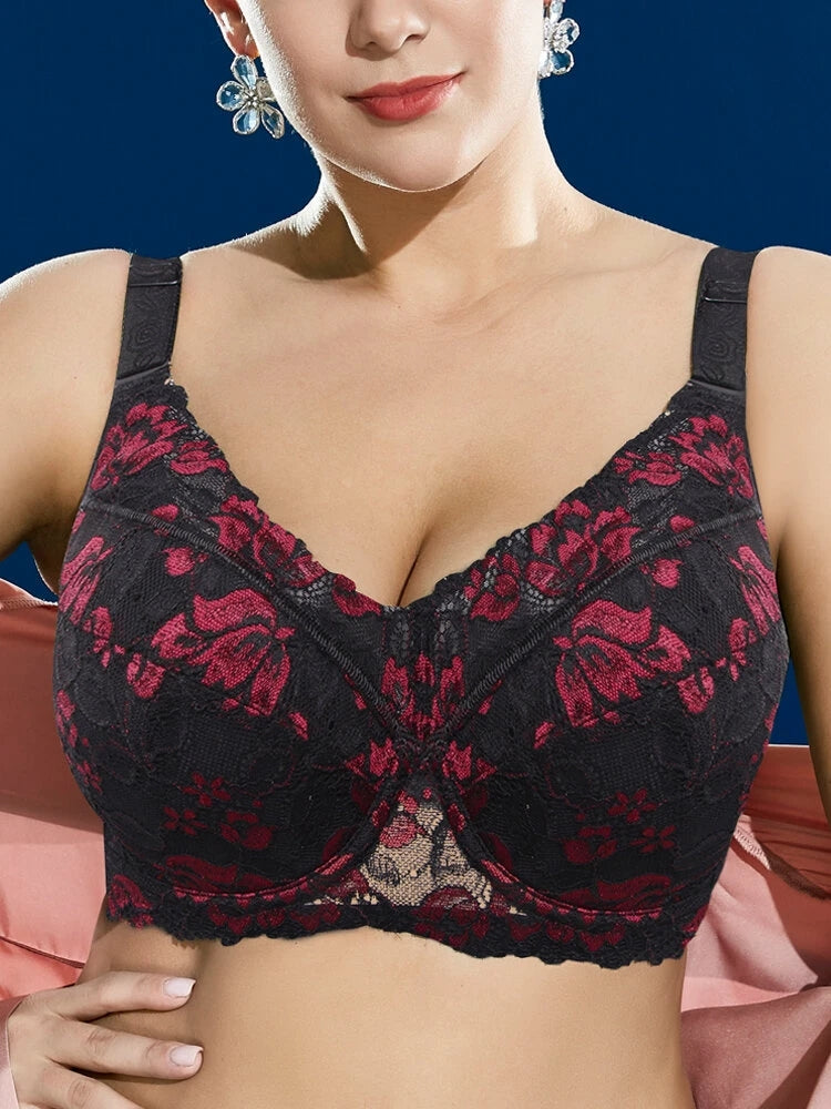 Embroidery Thin Cotton Linning Push Up Bras