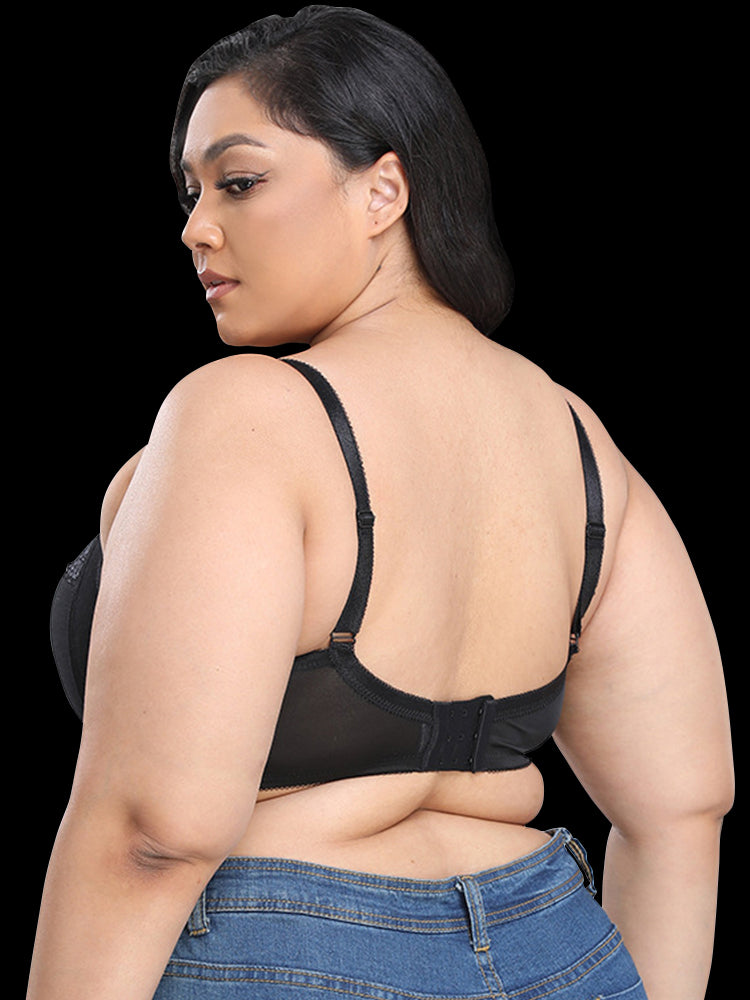 Women's Ultra-thin Full Figure Plus Size Wireless Bra