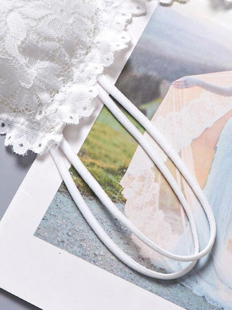 Women's Padded Lace Bandeau Bra Without Underwire