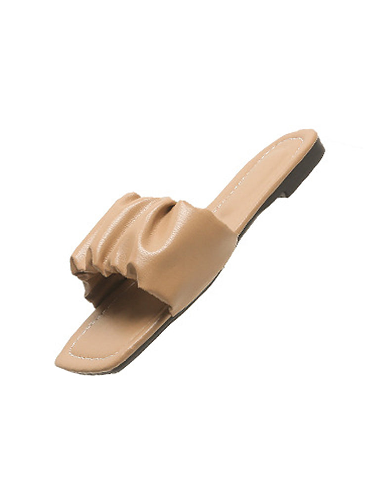 Women's Summer Open Toe Slip Flat Sandals