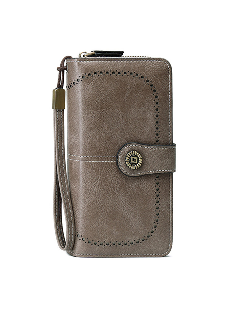 Women's PU Leather RFID Flap Wallet Clutch Organizer