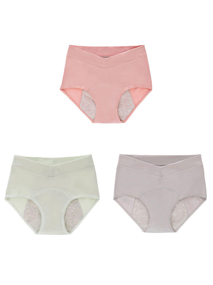 3-Pack Women's Cotton Leak-Proof Menstrual Panties