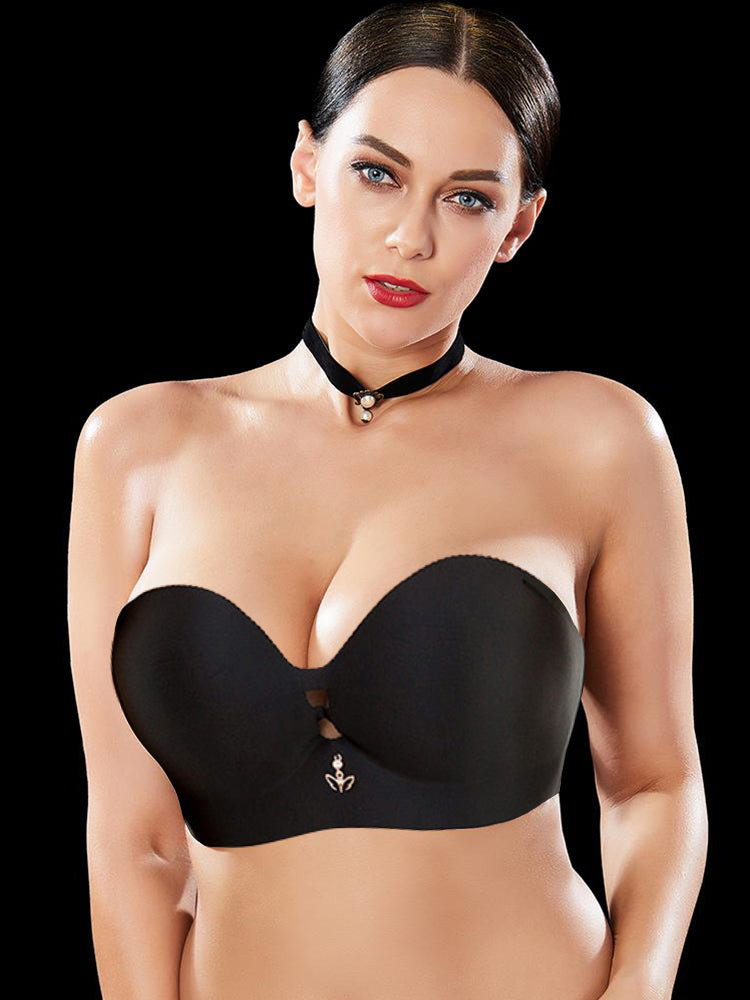 Sleek Strapless Wireless Bra with Removable Shoulder Strap