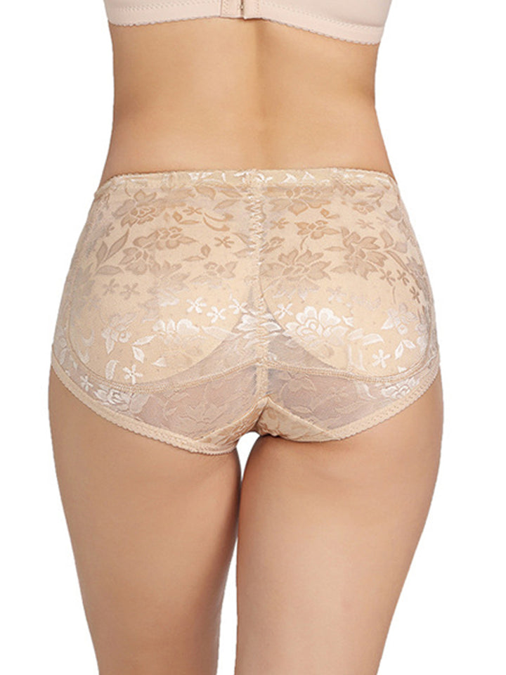 Sexy Floral Butt Lifter Panty Boy Shorts with Padded