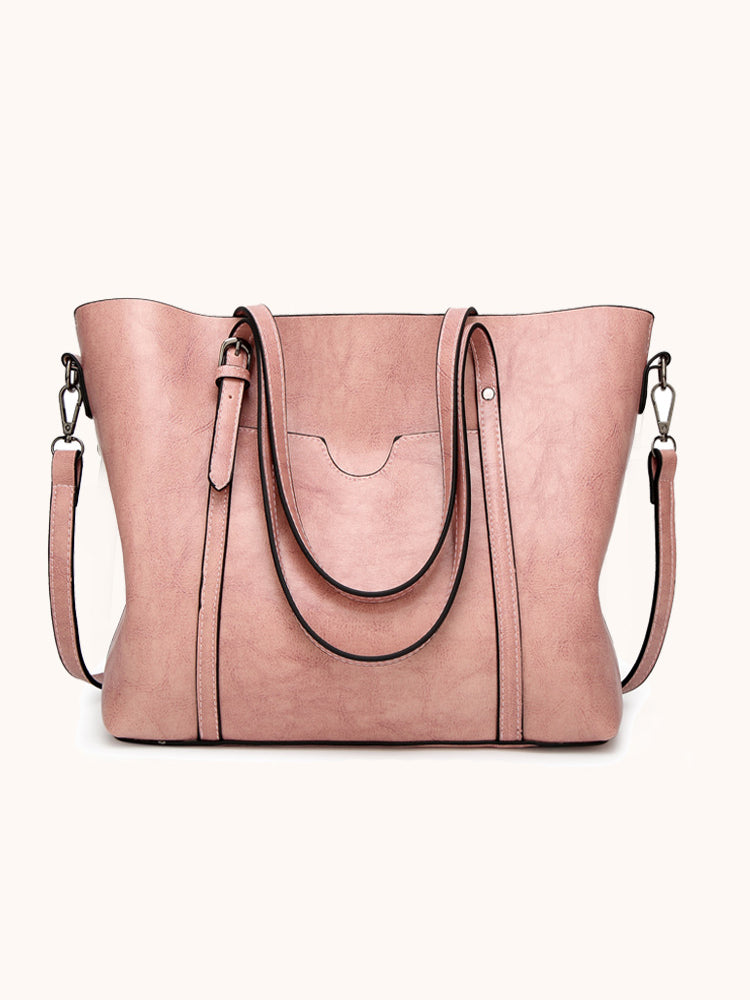 Vintage PU Leather Handbags Shoulder Satchel Bags with Purse Organizer