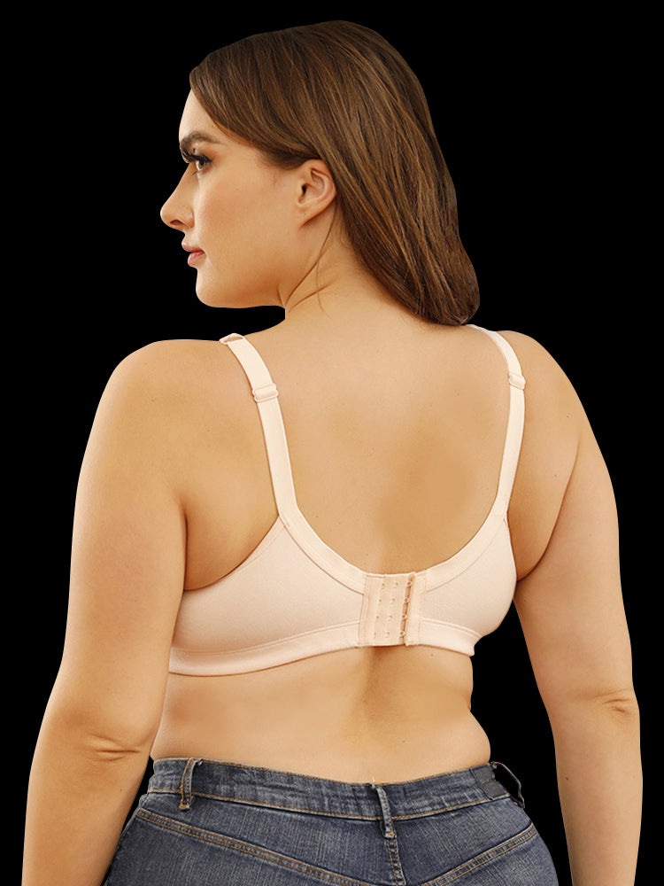 Full Figure Lace Cotton Wirefree Bra
