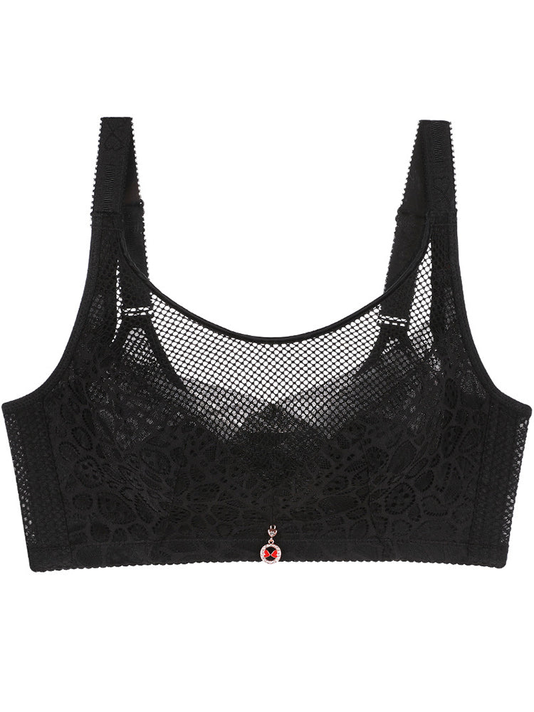 Sexy Breathable Thin Lace Wireless Bra