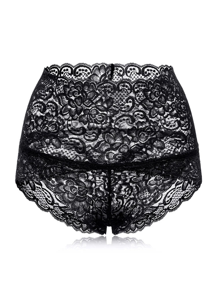 4-Pack High Waisted Lace Cotton Butt Lifter Sexy Panties