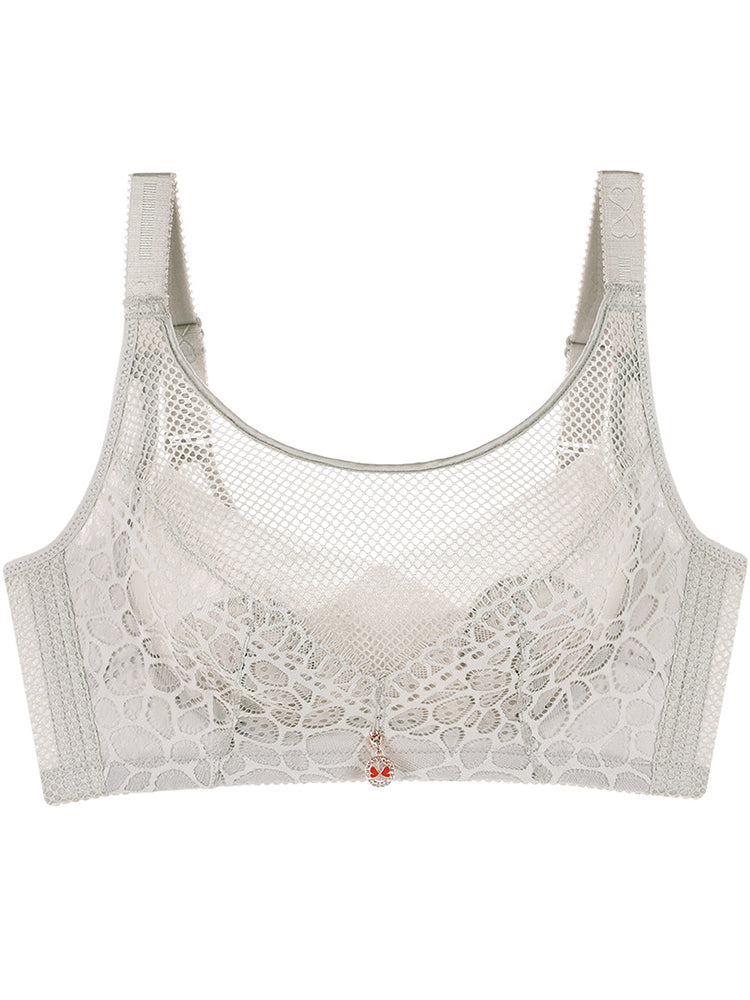 Sexy Breathable Thin Lace Wireless Bra