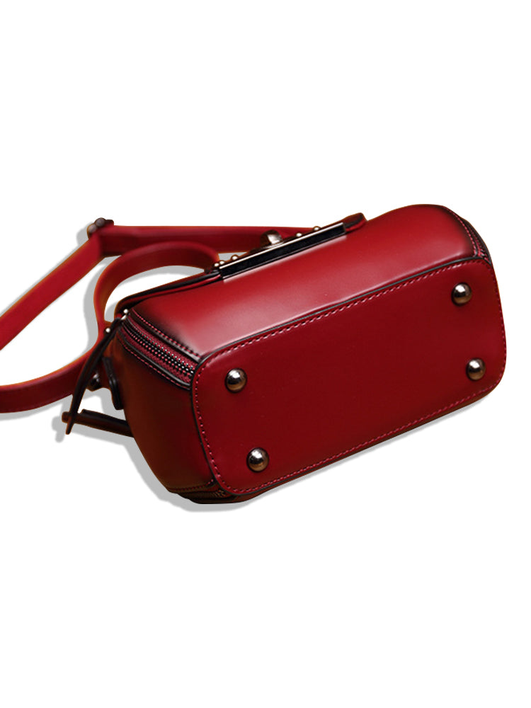 Women's Vintage Solid Color Soft Crossbody Purse Satchal Handbag