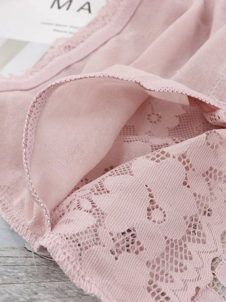 2-Pack High Waist Soft Cotton Lace Panties