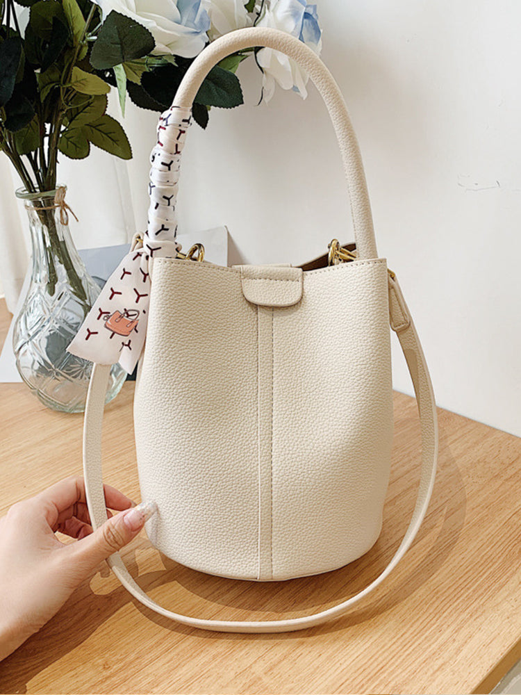 Women's Soft PU Leather Bucket Bags and Purses with Detachable Straps