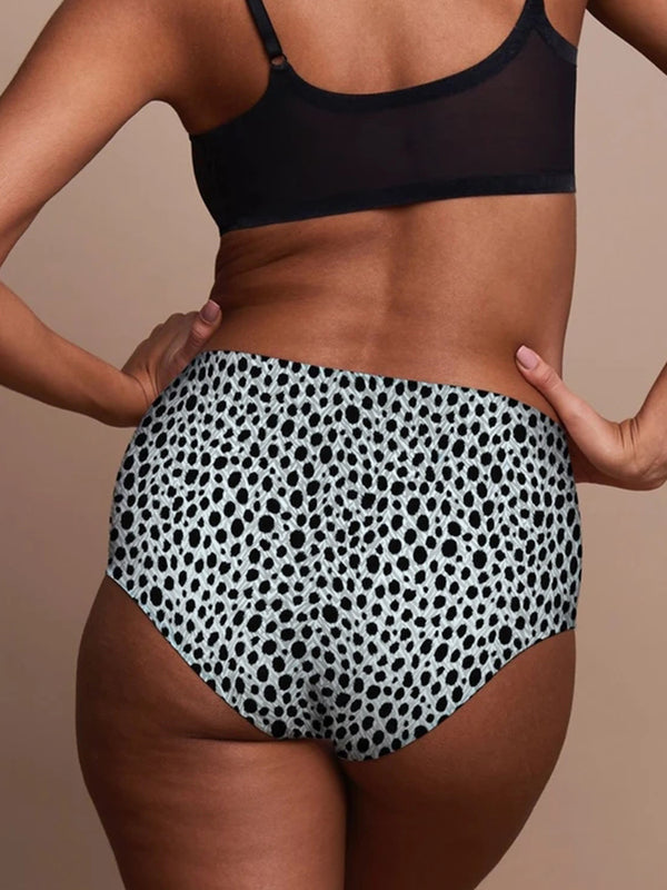 2-Pack Women Cheetah Texture High Waisted Everday Panties