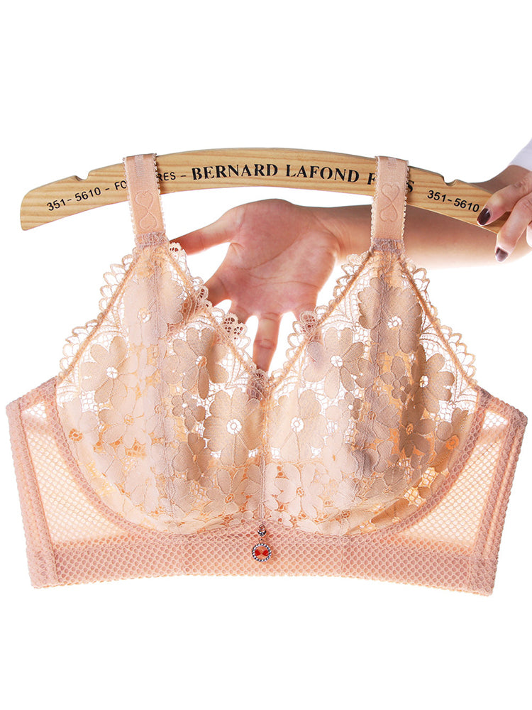 Breathable Floral Lace Ultra-thin Bra