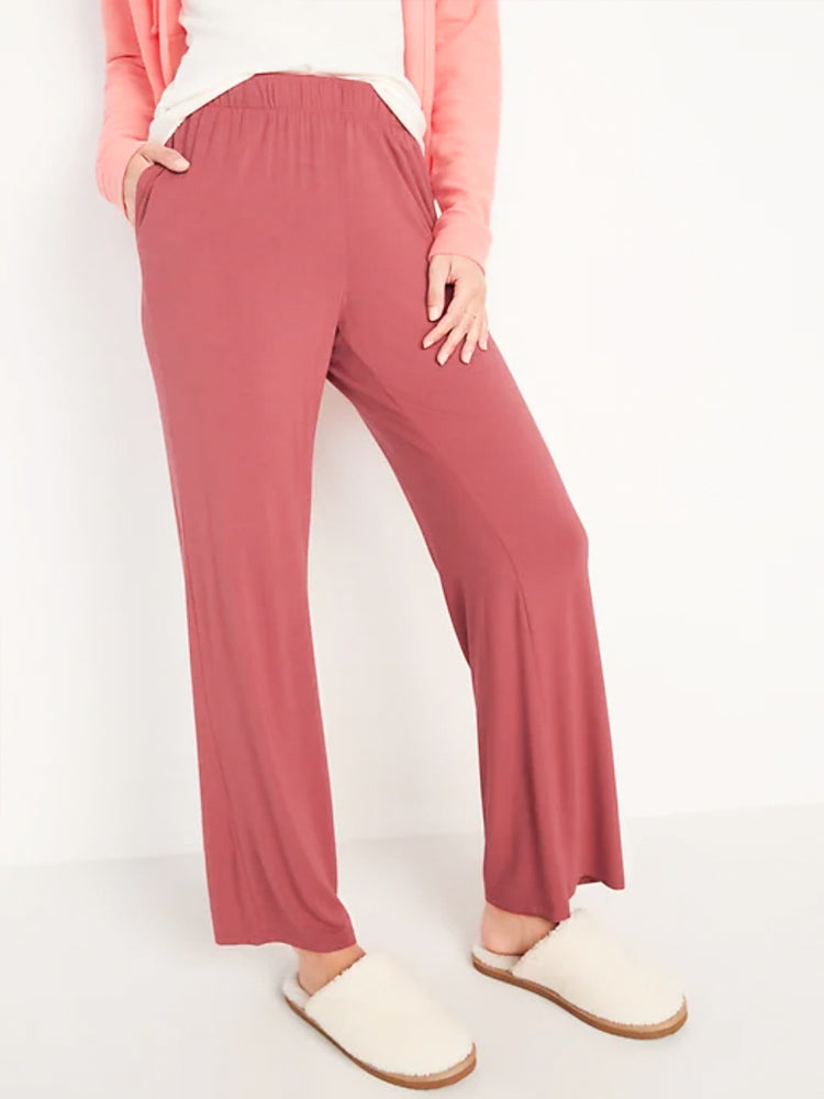 Women Modal Lounge Wide Leg Pants Soft Pajama Bottoms