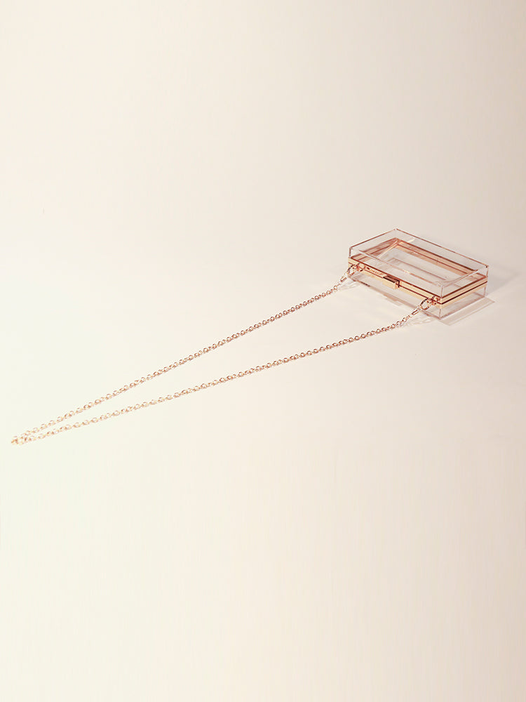 Transparent  Acrylic Box Evening Clutch Bag Clear Purse