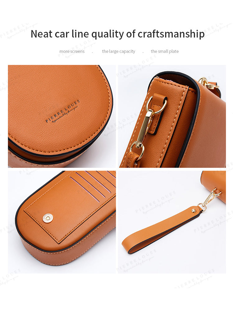 Mini Messenger Shoulder Crossbody Handbag PU Leather Wallet