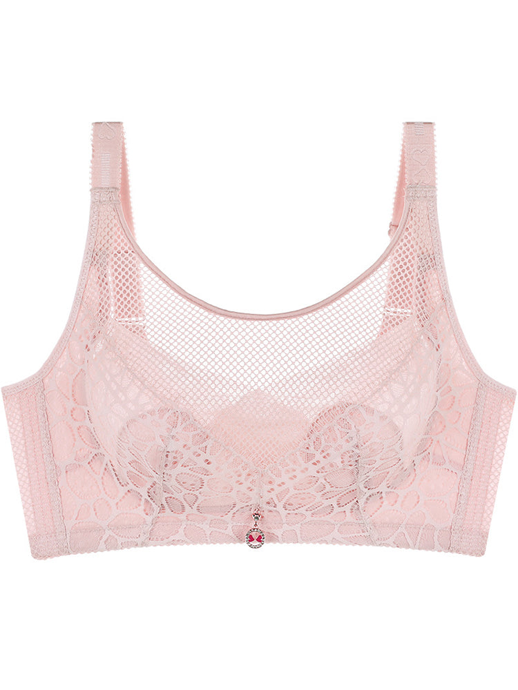 Sexy Breathable Thin Lace Wireless Bra