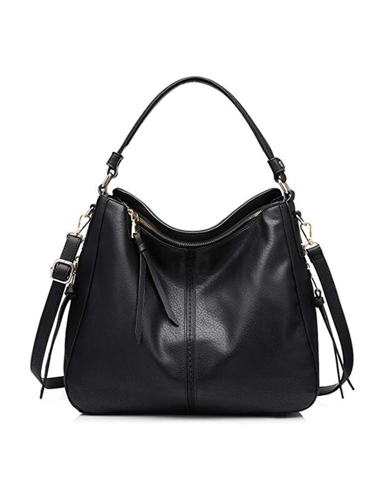 Women's Tote Bag Soft PU Leather Handbags Shoulder Bag with Zipper