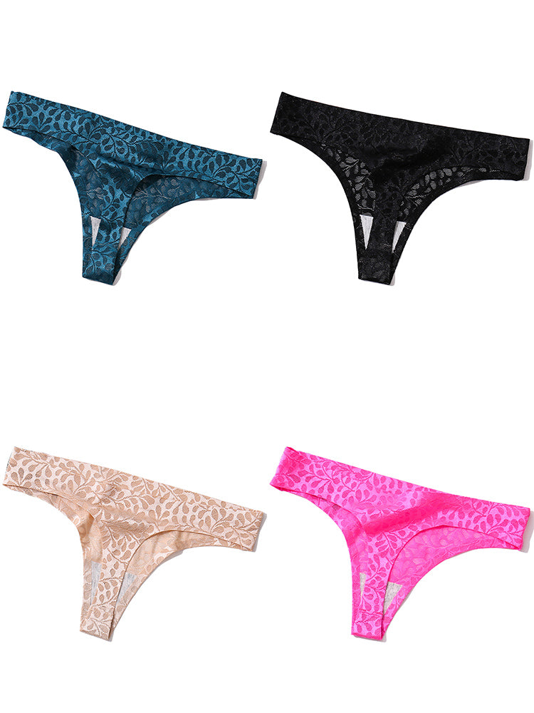 4-Pack Sexy Cotton Thong Seamless Women Underwear