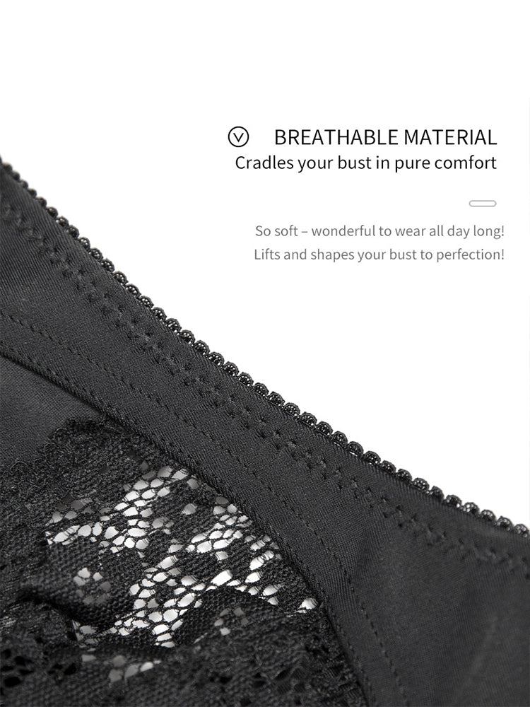 Breathable Floral Lace Cozy Wireless Bra