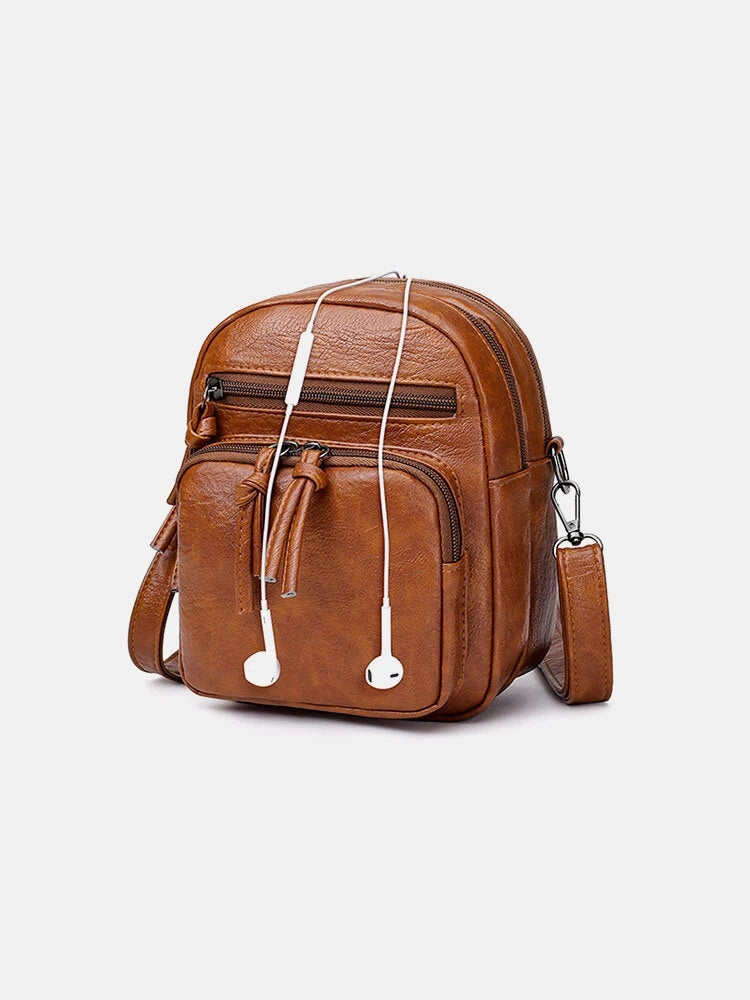 Women Earphone Hole Anti-theft Crossbody Bag Shoulder Bag