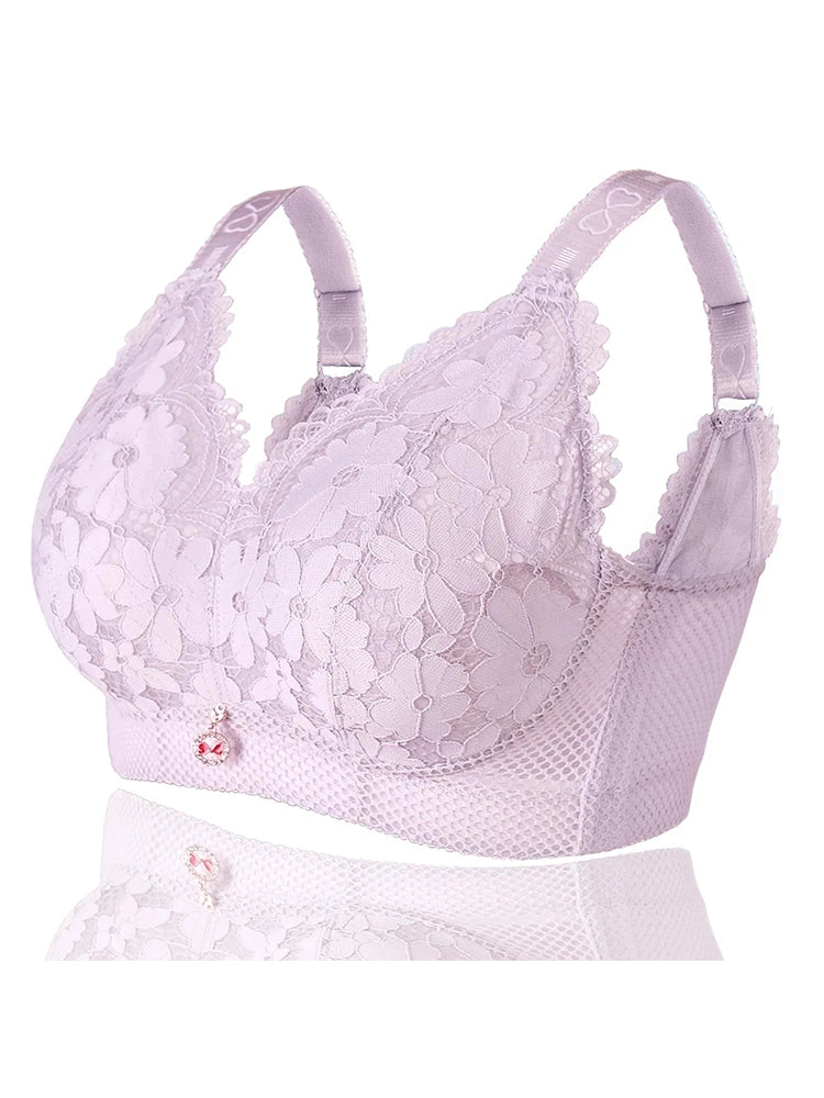 Breathable Floral Lace Ultra-thin Bra