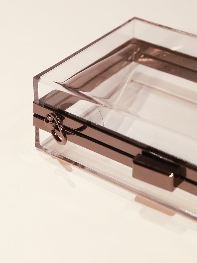 Transparent  Acrylic Box Evening Clutch Bag Clear Purse