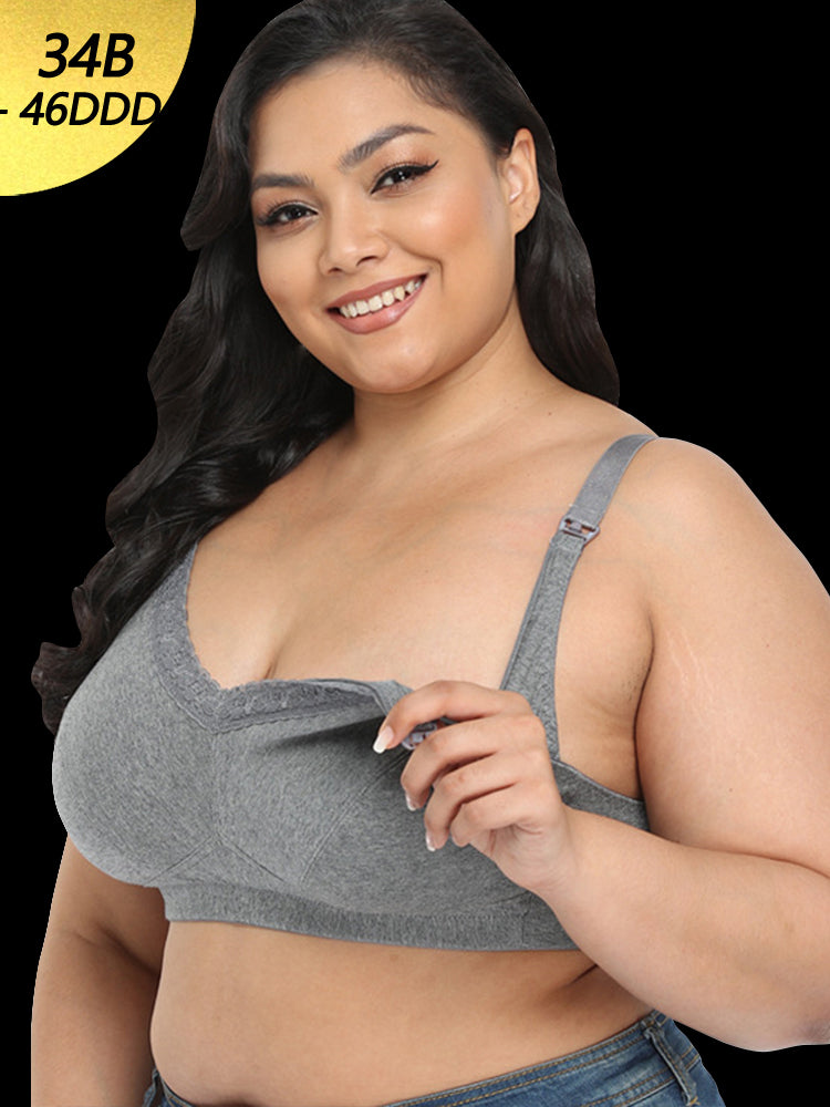 Women's Cotton Non-padded Breastfeeding Maternity Bra
