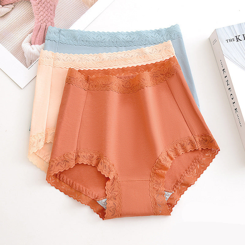 3-Pack Seamless High Waist Cotton Breathable Panties