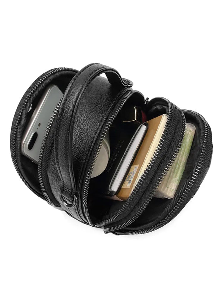 Small Crossbody Bags Diamond Pattern Shoulder Bag with Earphone Hole