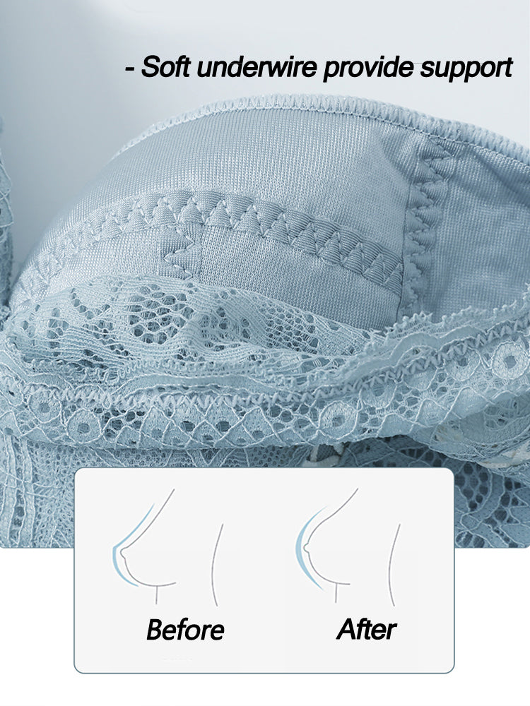 Women's Lace Soft-wire Support Minimizer Bra