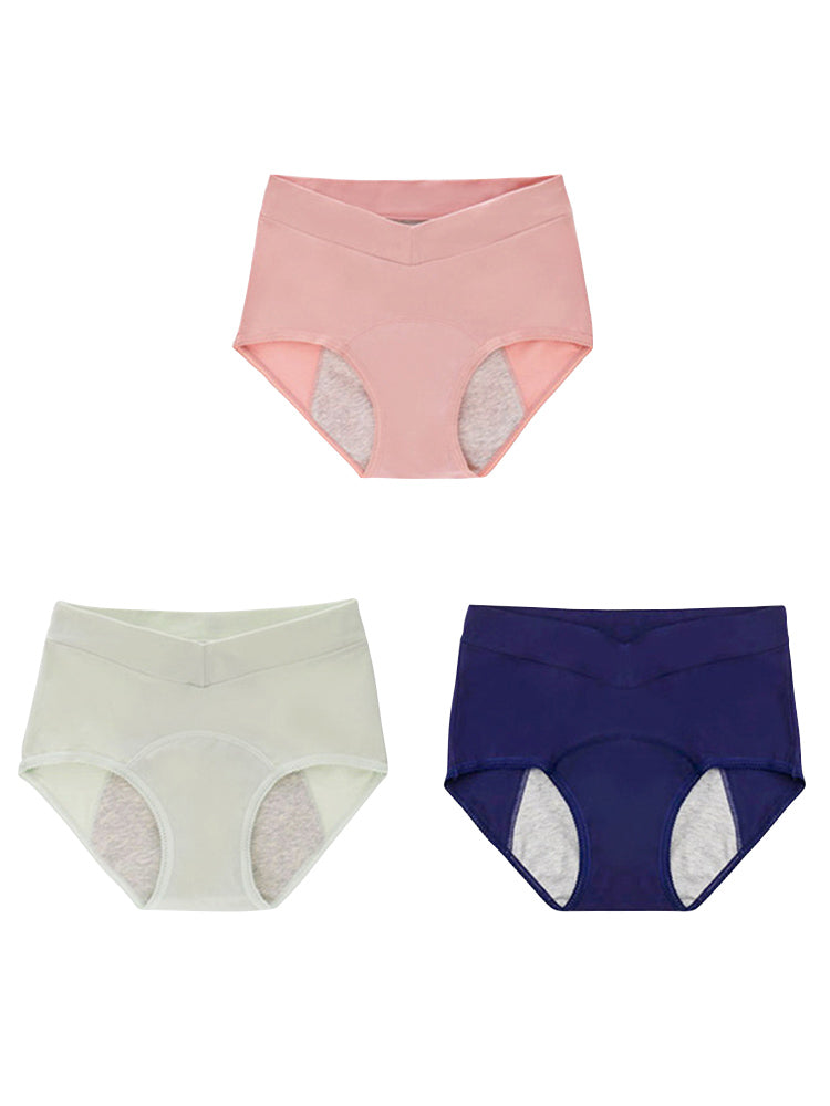 3-Pack Women's Cotton Leak-Proof Menstrual Panties