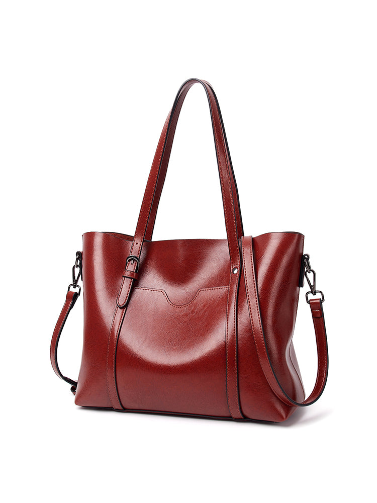 Vintage PU Leather Handbags Shoulder Satchel Bags with Purse Organizer