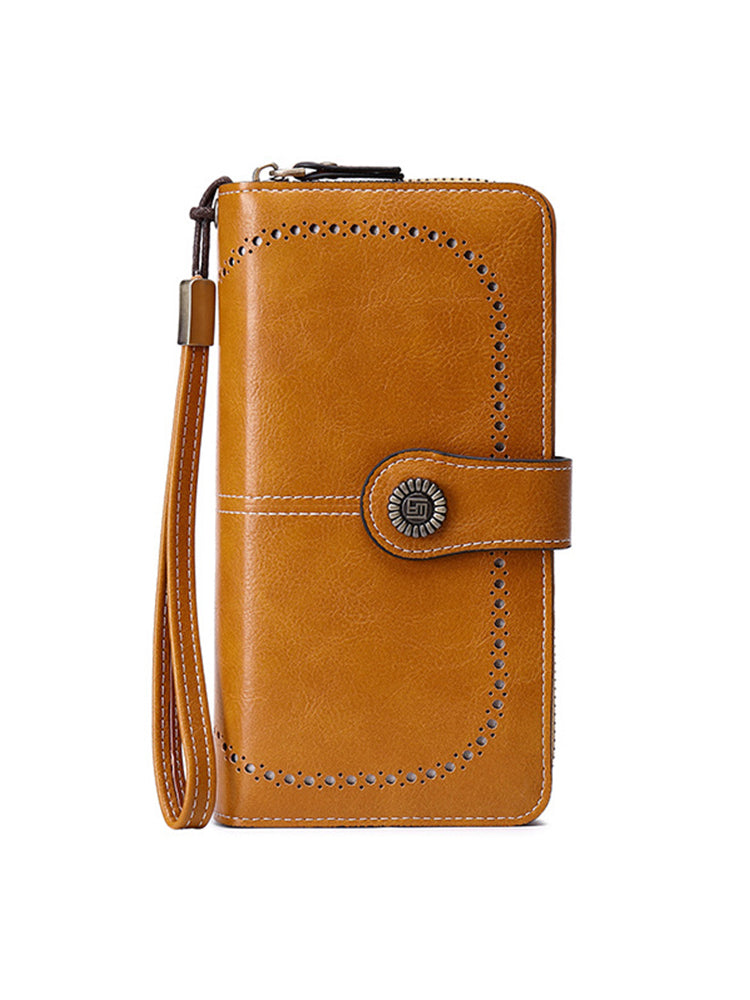 Women's PU Leather RFID Flap Wallet Clutch Organizer