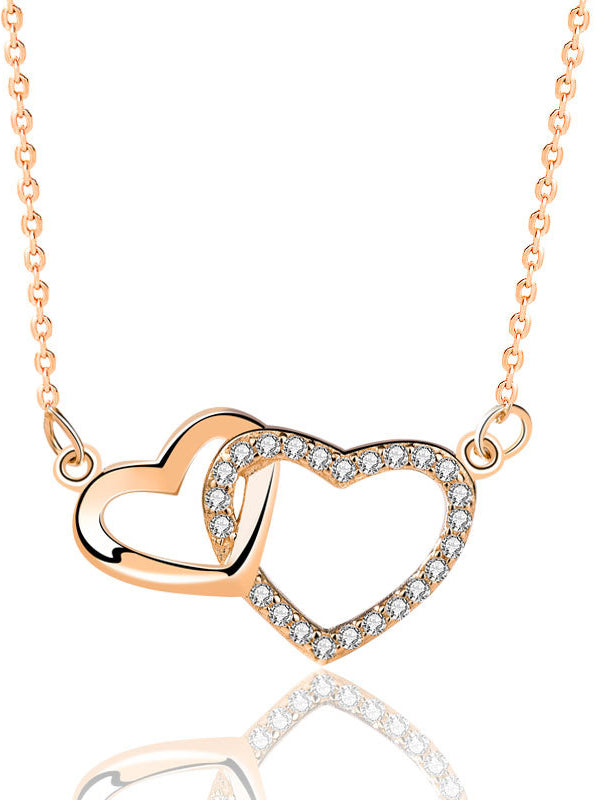 Interlocking Diamond Heart Necklace