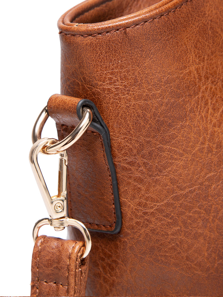 Vintage Tassel PU Leather Large Purse Shoulder Bag for Women
