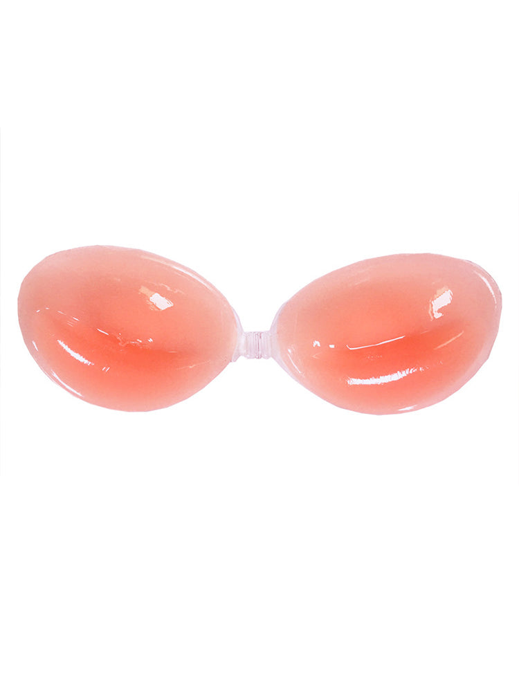 Silicone Reusable Strapless Self Push-up Invisible Sticky Adhesive Bra