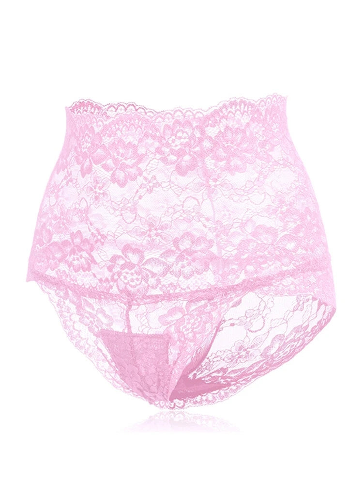 4-Pack High Waisted Lace Cotton Butt Lifter Sexy Panties