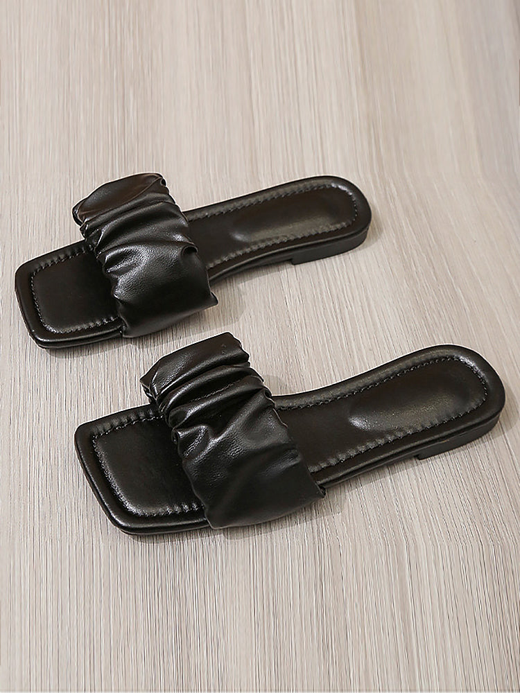 Women's Summer Open Toe Slip Flat Sandals