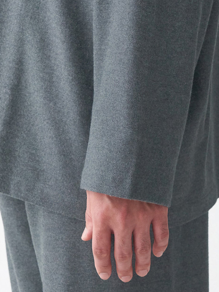 Cotton Plaid Pajamas Set Long Sleeve Sleepwear for Men&Women