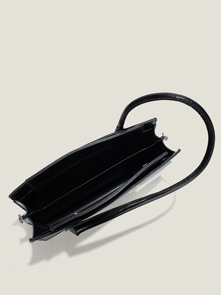 Women's Creative PU Leather Zipper Closure Shoulder Baguette Bags