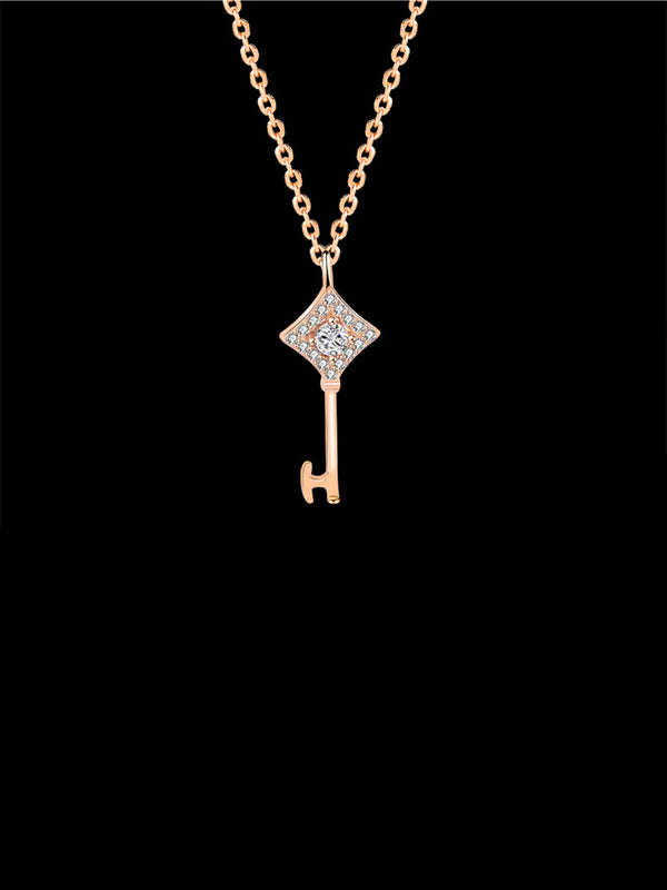 Diamond Key Pendant Necklace
