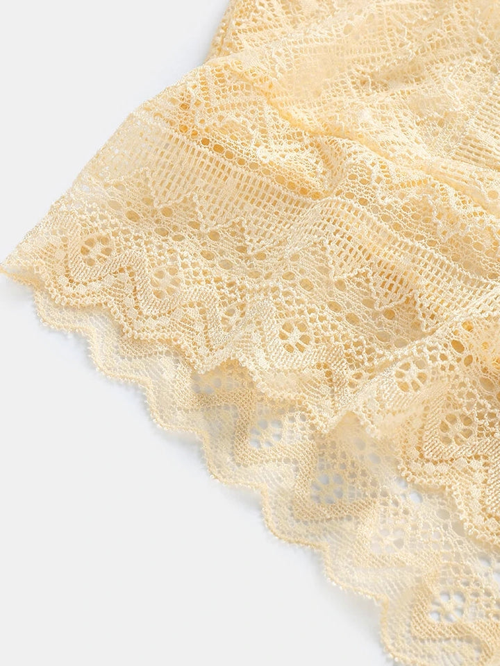 Women's High Waist Lace See Through Panties