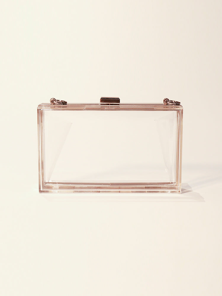 Transparent  Acrylic Box Evening Clutch Bag Clear Purse