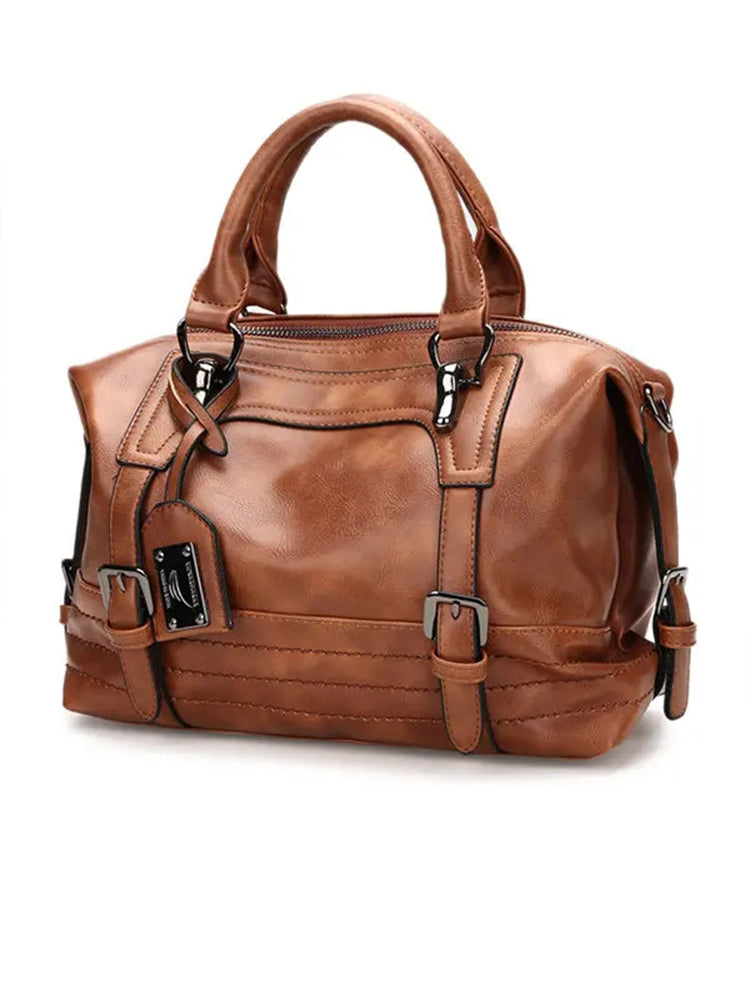 Women Vintage Boston Handbag Shoulder Bag Crossbody Bag