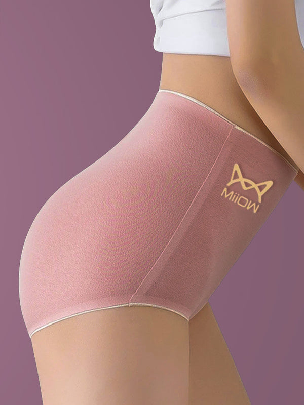 4-Pack Seamless High Waist Cotton Panties