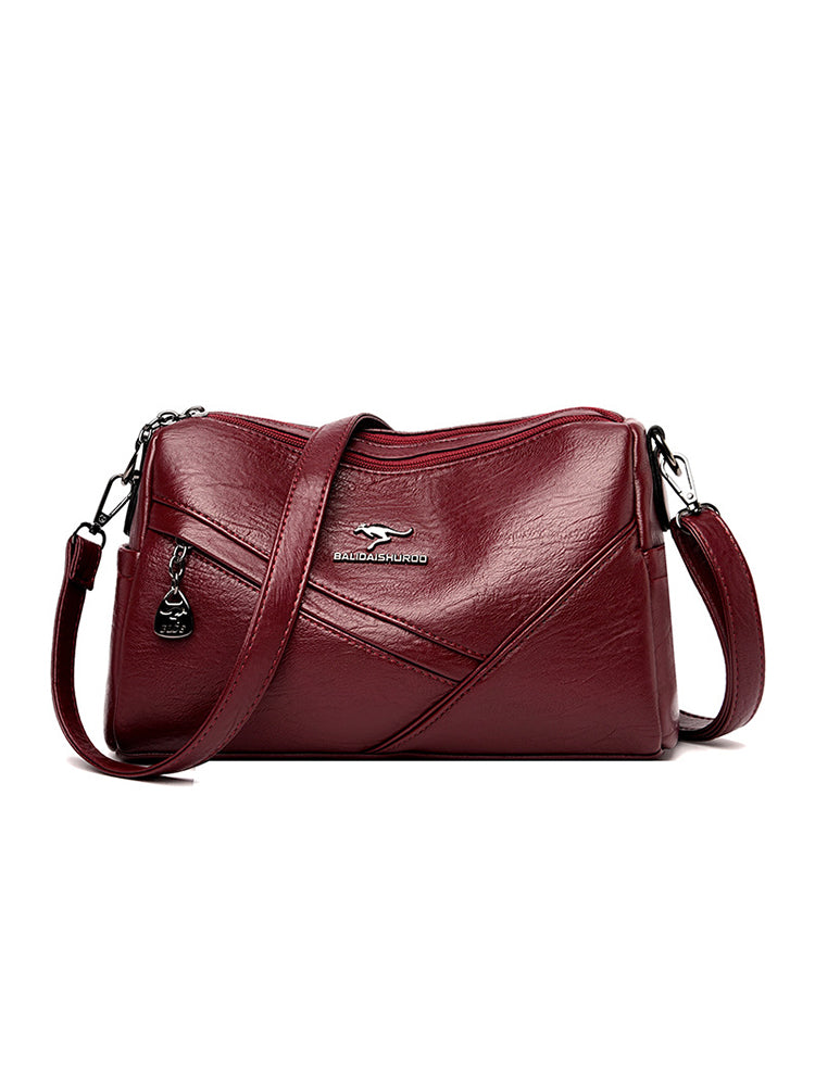 Women's Multi Pockets Soft PU Leather Purse and Handbag Shoulder Bag