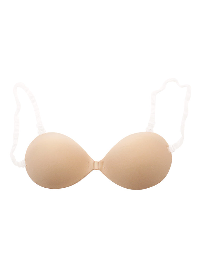 Adhesive Invisible Reusable Backless Bra with Detachable Straps